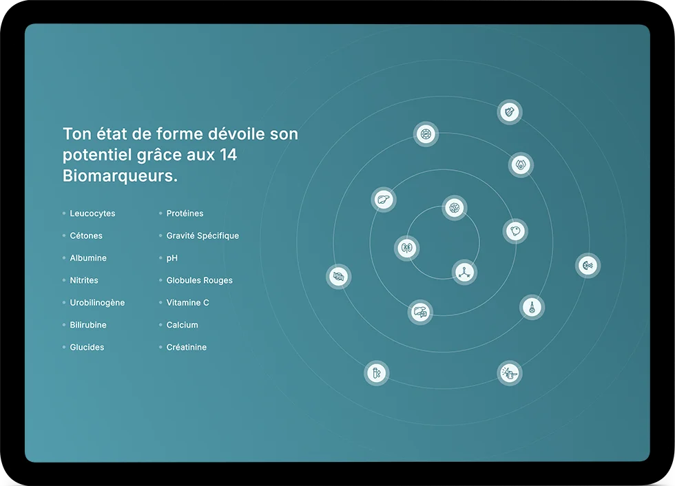 Mockup tablette d'une page web du site Doxa Sport DOXA Sport. Application mobile pour optimiser les performances des sportifs.