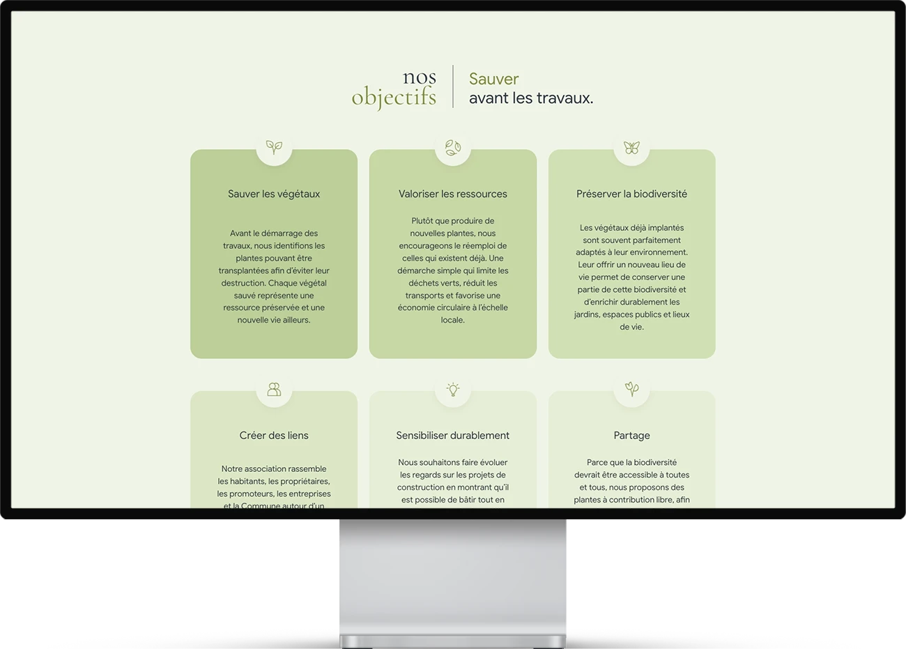 Présentation des objectifs de l’association Mont Pot sur son site WordPress.